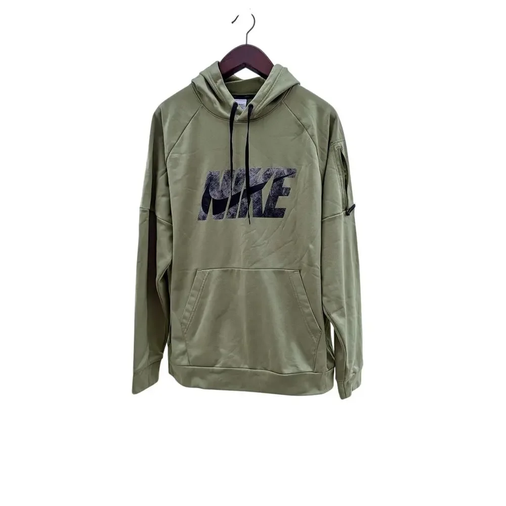Nike Therma-FIT Hoodie Olive Green XL Tall Pullover Sweatshirt Men’s